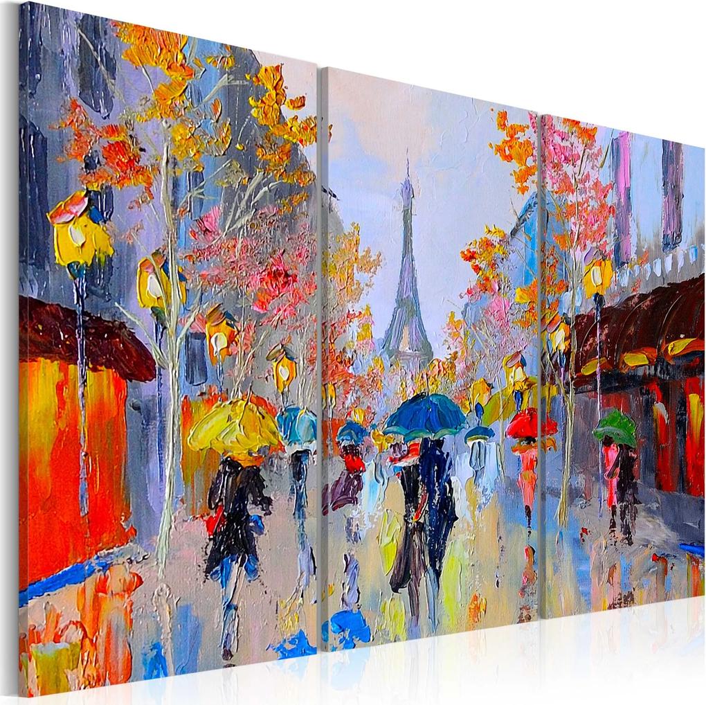 Ručne maľovaný obraz - Rainy Paris 60x40