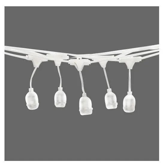 Vonkajšia reťaz 15xE27/10W/230V 15 m IP44 biela