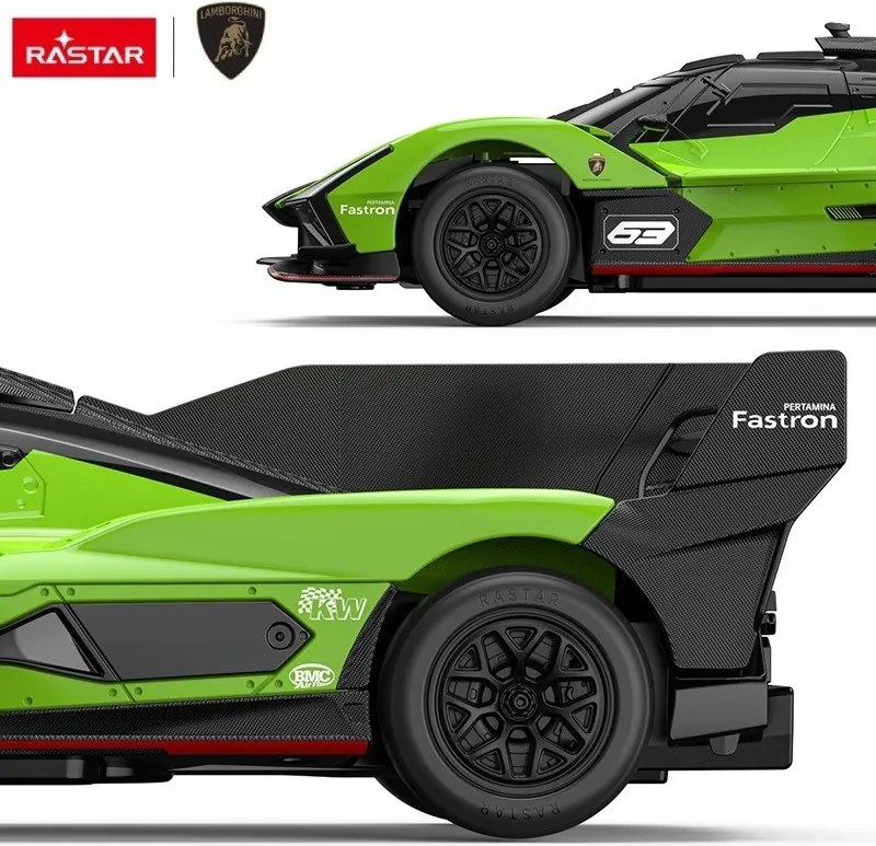 RASTAR Diaľkovo ovládané RC auto Lamborghini SC63 LMDh 1:24, čierno-zelené (Rastar)