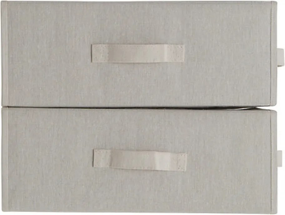 5Five® Ľanový úložný skladací box na posteľnú bielizeň, skladací 40,5 x 15,5 x 31,5 cm - 2ks