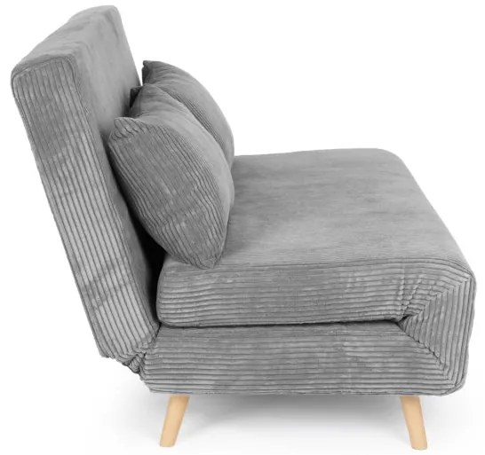 Pohovka SOLACE rozkladacia, menšestrová sivá 871653