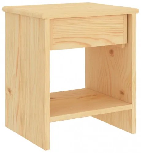 vidaXL Nočný stolík bledé drevo 35x30x40 cm borovicový masív-