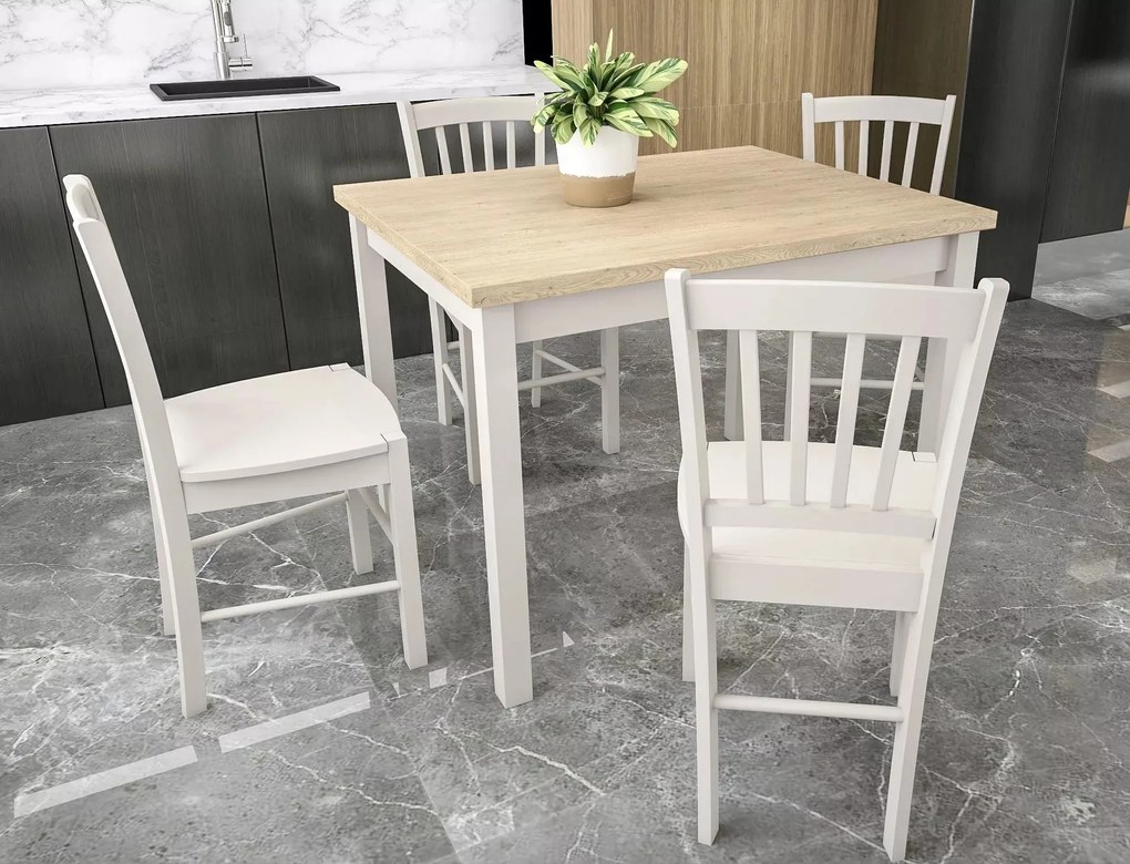 Jídelní stůl Adam 80 cm dub cremona torro/kašmír