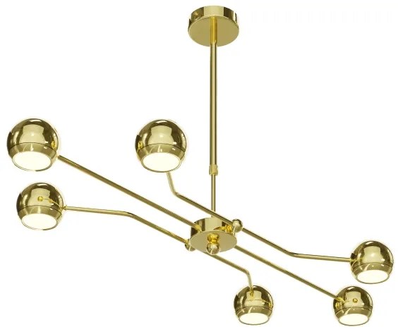 Jupiter 1978 - Luster na tyči TIANA 6xGU10/10W/230V zlatá