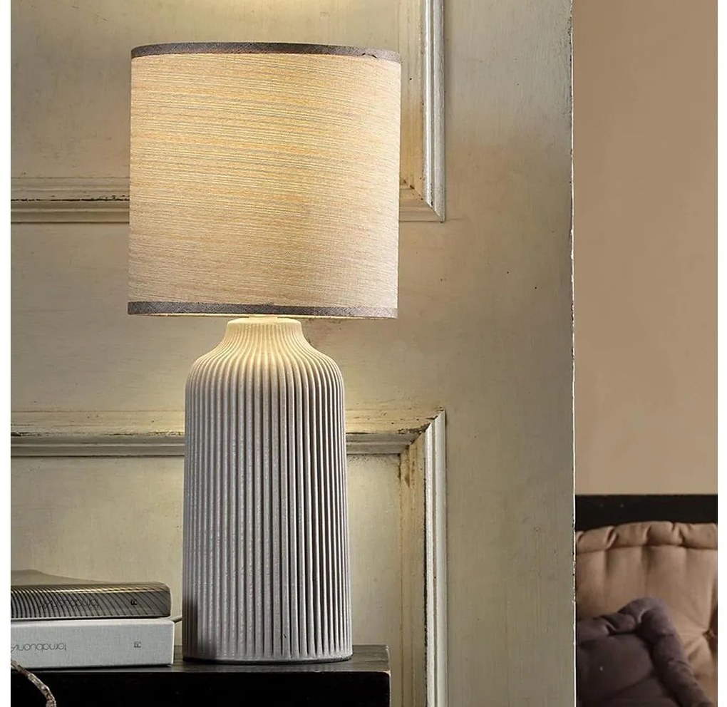 ONLI - Stolná lampa SHELLY 1xE27/22W/230V šedá 45 cm