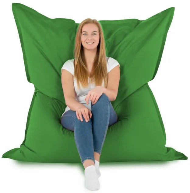 Vankúš na sedenie zelený nylon