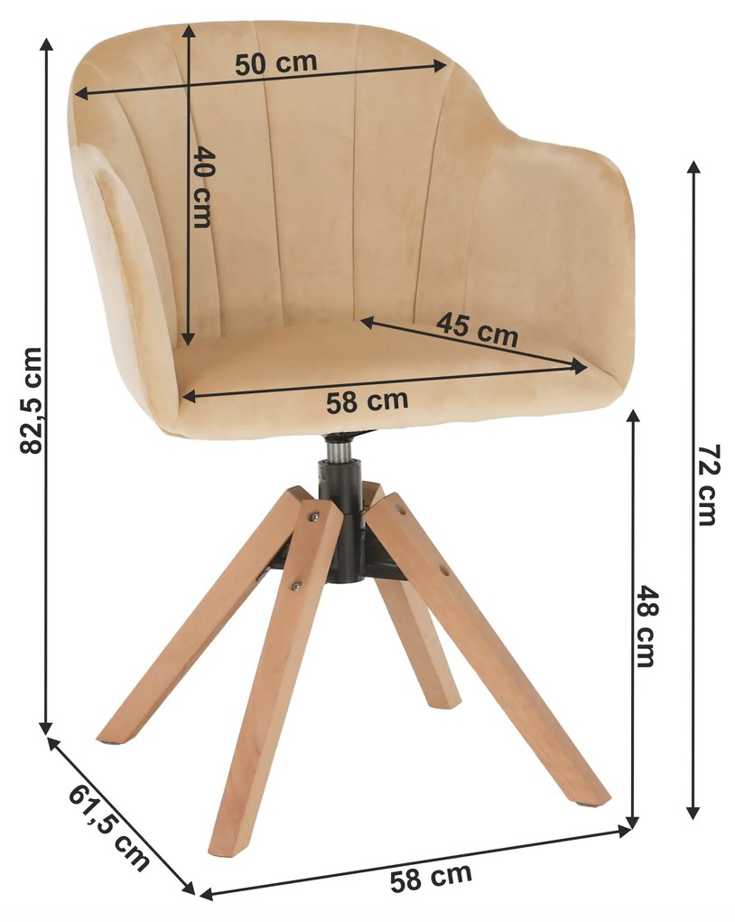 Moderné otočné kreslo Daline (béžová). Vlastná spoľahlivá doprava až k Vám domov. 1016064