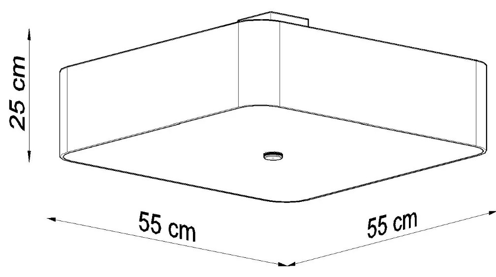 Stropné svietidlo LOKKO 55 čierne