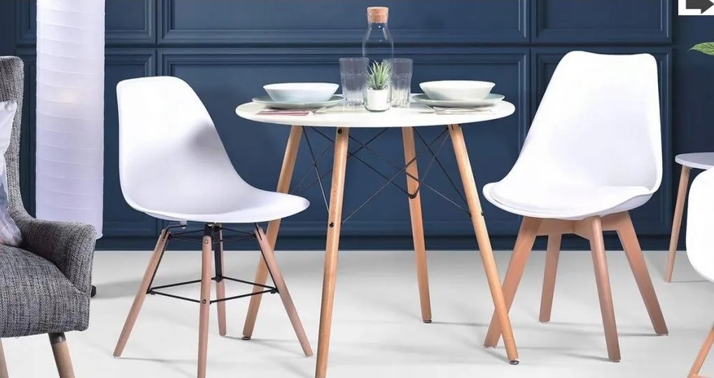 TRENDIE Jedálenský stôl SCANDI 100 cm biely