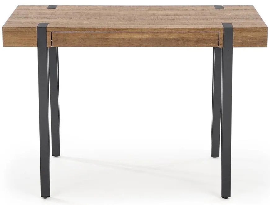 Písací Stôl B-39 Medový Orech/Čierna