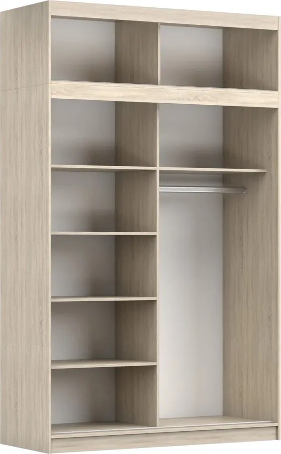 Šatníková skriňa VICTOR III 150 - dub sonoma/biela (viac variant)