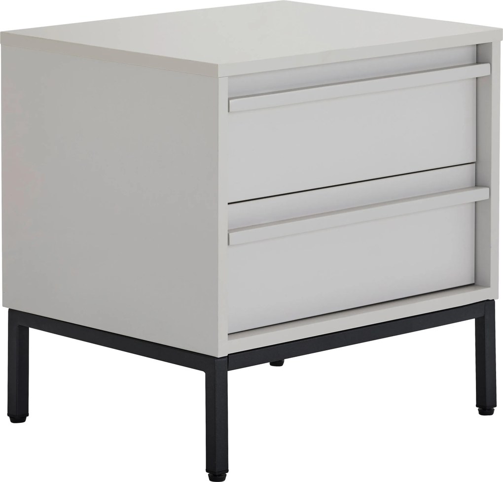 XXXLutz NOČNÝ STOLÍK, čierna, svetlosivá, 50/51/40 cm Xora - Nočné stolíky - 002479000111