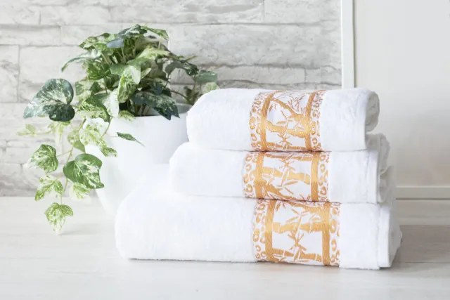 XPOSE ® Bambusový ručník MANILA - bílá 50x90 cm