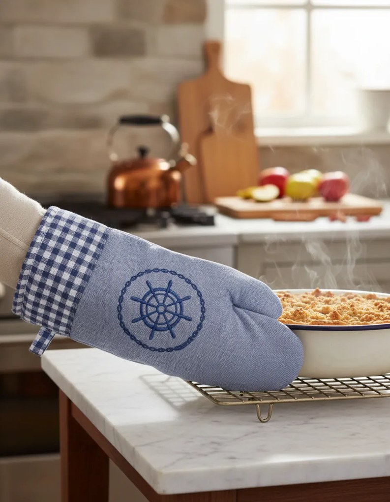 Chňapka kuchynská, Kruh a káro 2203, modrá