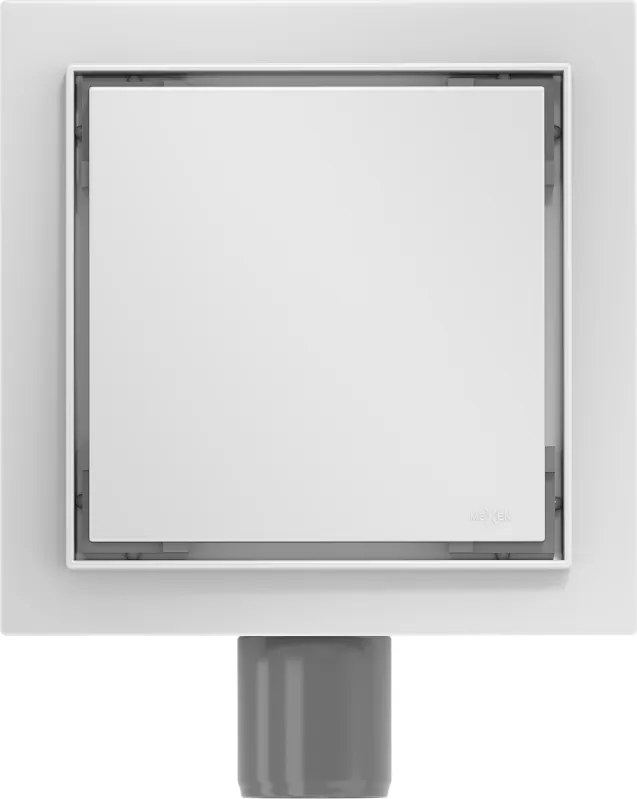 Mexen Flat-Q M13 štvorcová podlahová vpust 12 x 12 cm, biela - 1210012