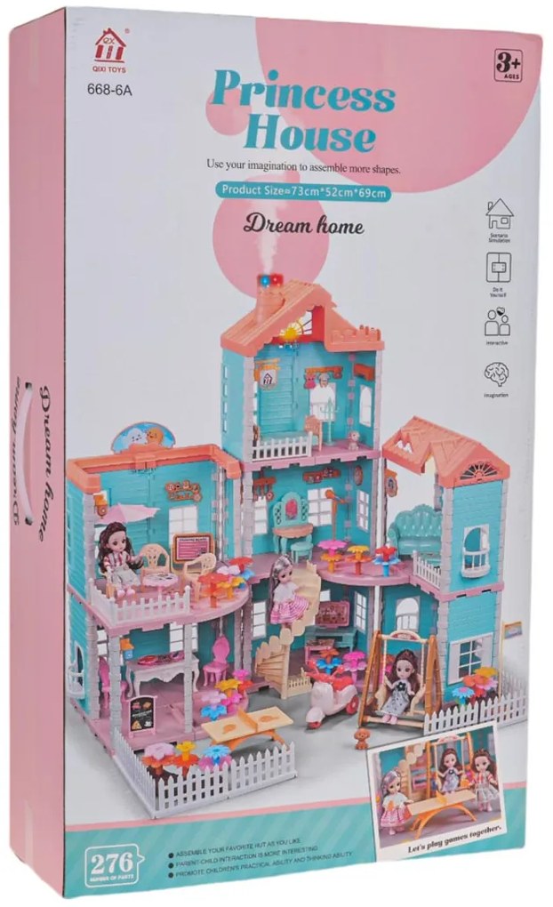 Interaktívny domček pre bábiky s príslušenstvom RAMIZ ZDZ.668-6A