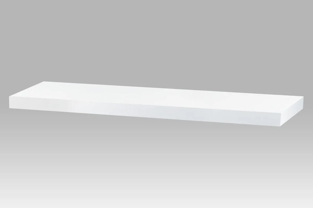 Polička nástenná 80 cm, MDF, farba biely mat, baleno v ochranej fólii