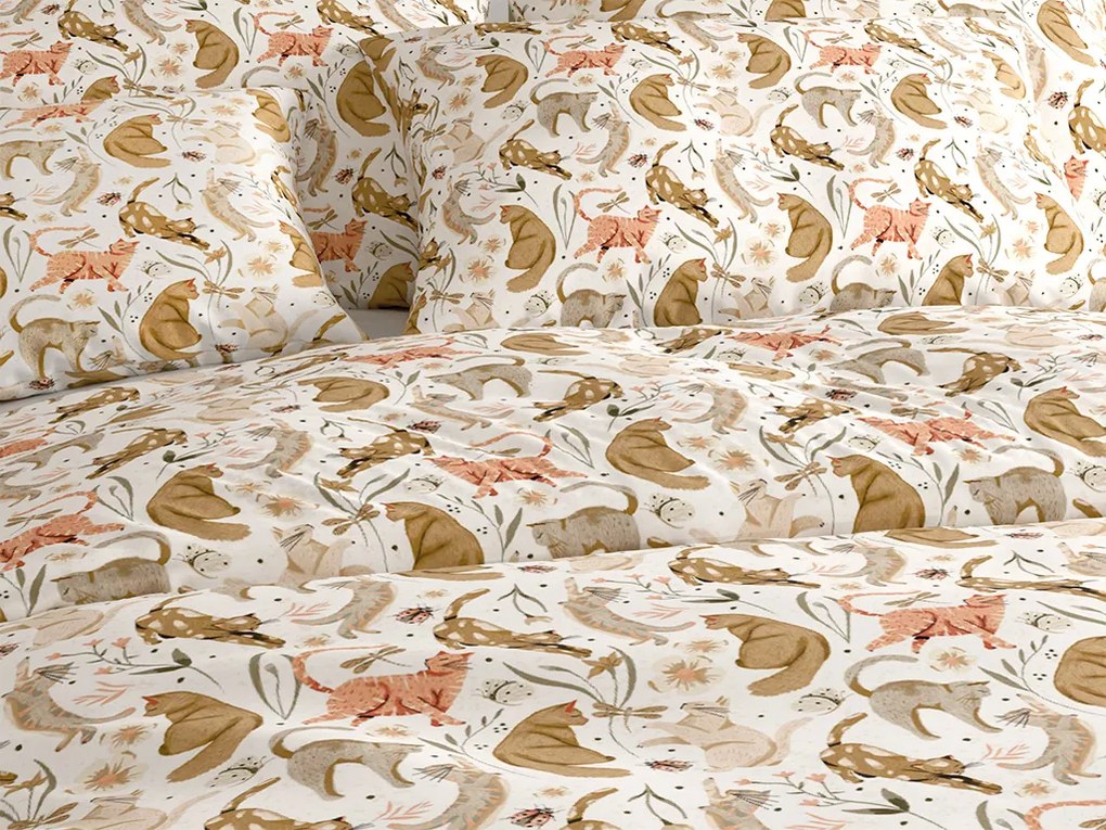 Bavlnené obliečky WILD CATS farebné Rozmer obliečky: 70 x 90 cm | 140 x 220 cm
