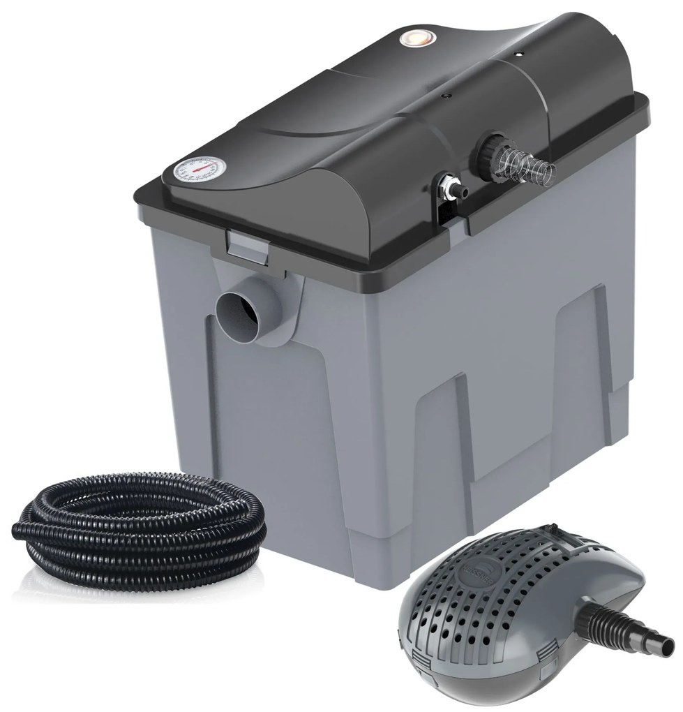 Prietokový filtračný set Heissner s čerpadlom 3300 l/h, UV 9W, do 10 m³ FPU10100-00