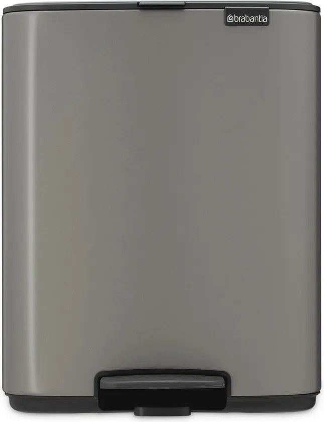Sivý pedálový oceľový odpadkový kôš 12 l Bo – Brabantia