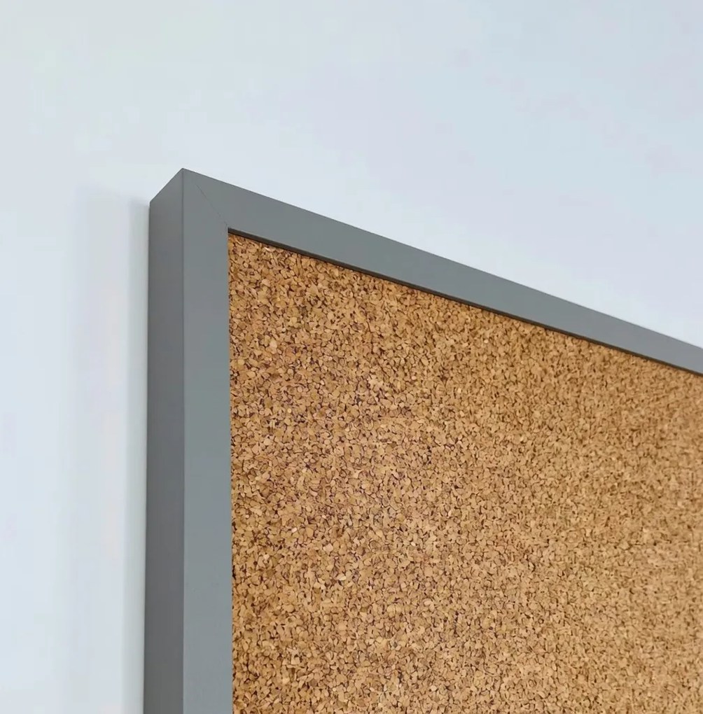 Toptabule.sk Kombinovaná tabuľa čierna v šedom drevenom ráme COLOR 120x90 cm
