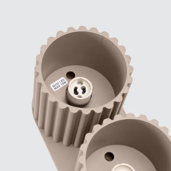 Sollux SL.1815 - Bodové svietidlo AURA 2xGU10/10W/230V taupe