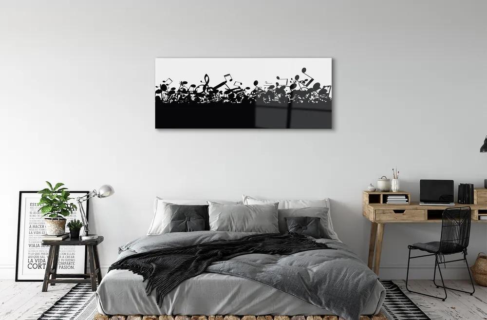 Obraz plexi Čierna a biela poznámky 120x60 cm