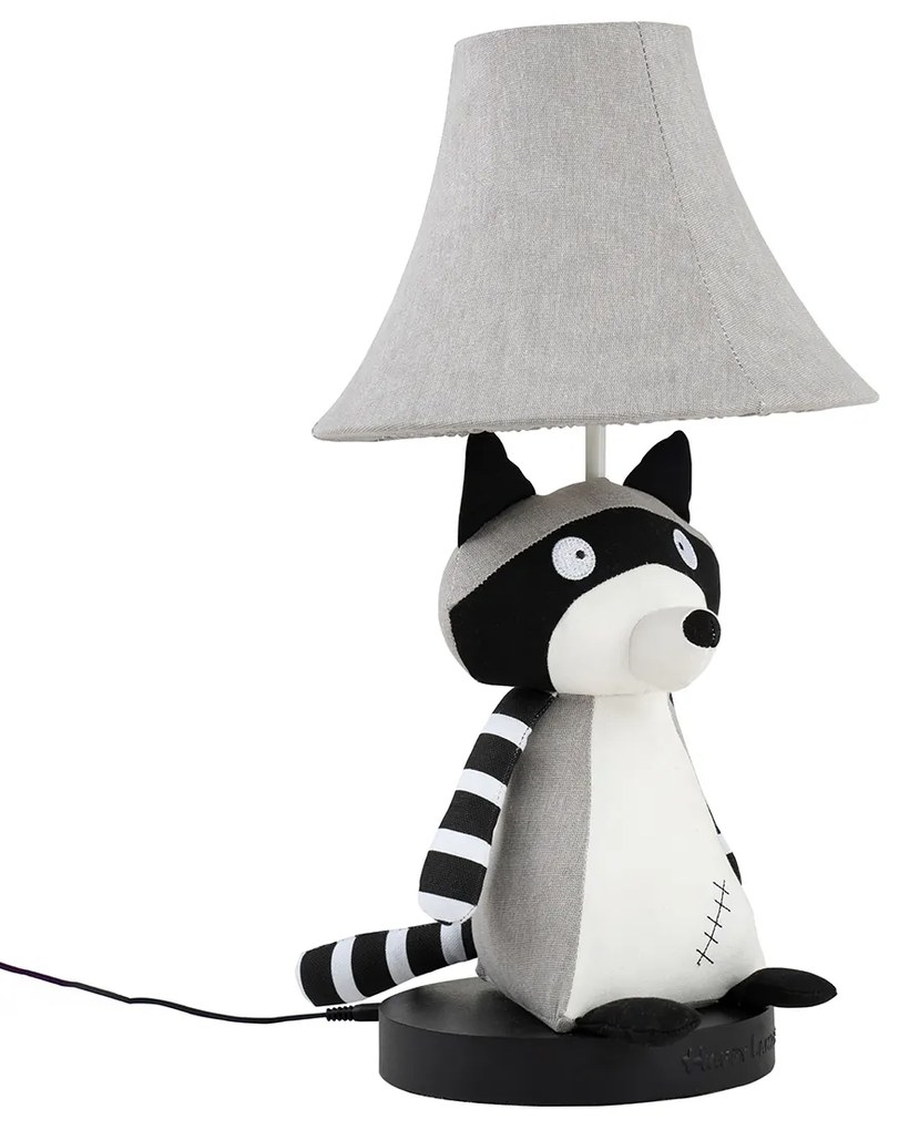 Detská stolná lampa Mýval sivá vrátane LED - Ben