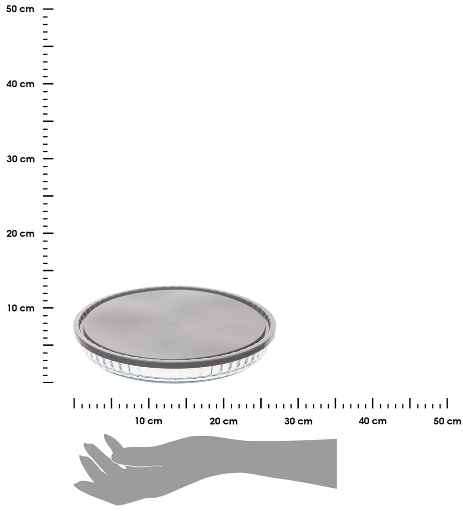 Sklenená forma na pečenie s vekom Keepeat (fi) 27,5 cm