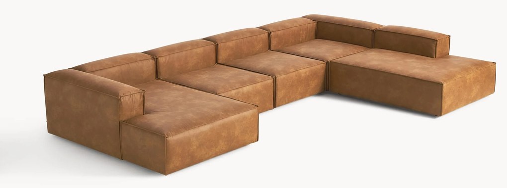 Modulárna pohovka z recyklovanej kože Lennon