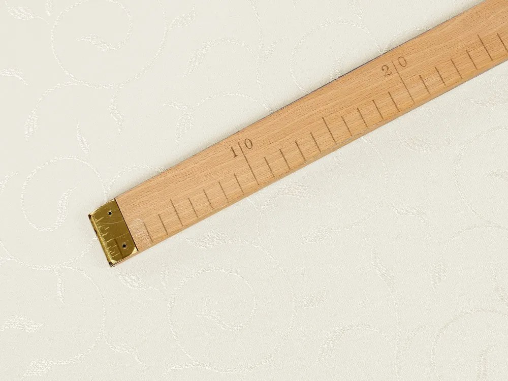 Biante Teflónový obdĺžnikový obrus TF-026 Popínavé lístky - smotanový 140x180 cm