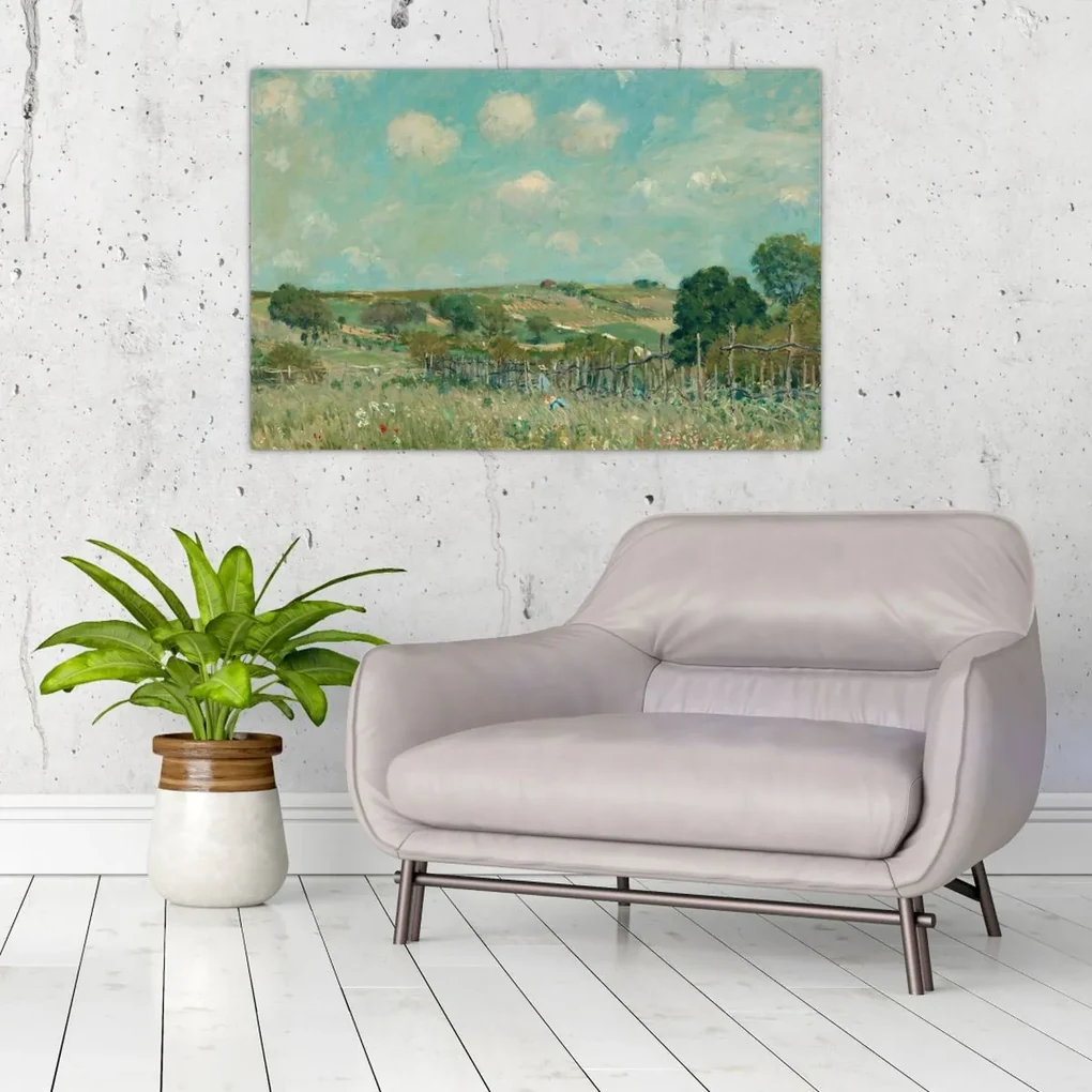 Obraz - Alfred Sisley, Meadow, reprodukcia (90x60 cm)