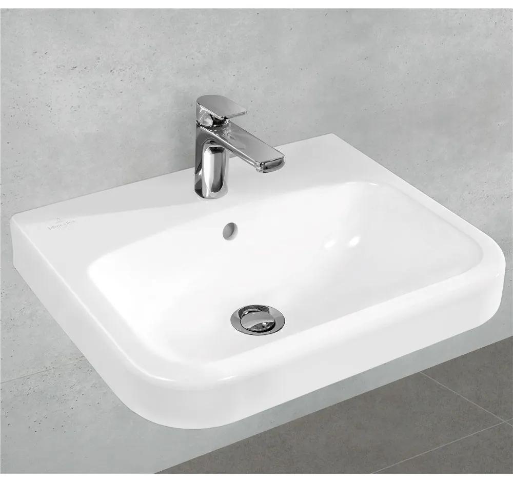 VILLEROY &amp; BOCH Architectura závesné umývadlo s otvorom, s prepadom, 550 x 470 mm, biela alpská, s povrchom CeramicPlus, 418855R1