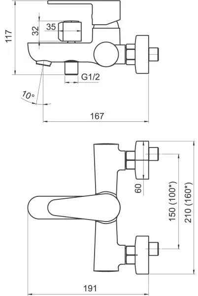 Novaservis - Vaňová súprava s batériou TITANIA FRESH ECO lesklý chróm