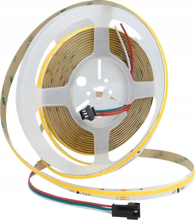 Sada digitálnych LED pásikov 5m COB 65W WS2811 24V regulátor napájania