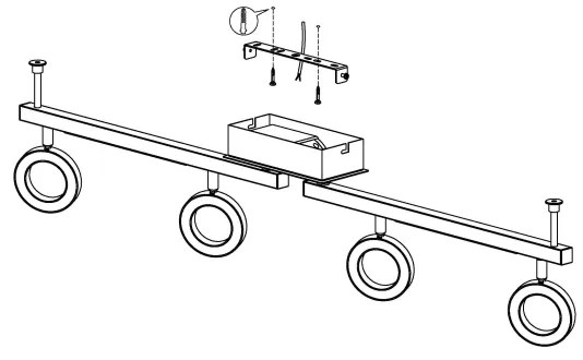 Eglo 96182 - Bodové svietidlo CARDILLIO 1 4xLED/3,2W + 2xLED/3,3/230V