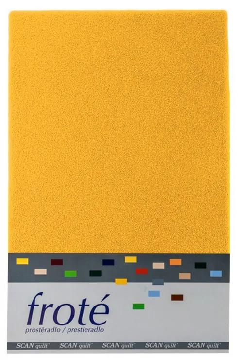 SCANquilt Prestieradlo FROTÉ žltá 140x200 cm