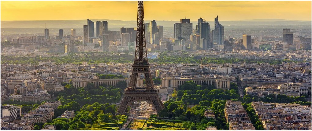 Obraz - Panoráma Paríža (120x50 cm)
