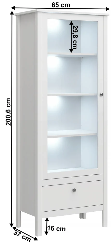 Vitrína Otis 1w1s (biela). Vlastná spoľahlivá doprava až k Vám domov. 1065248