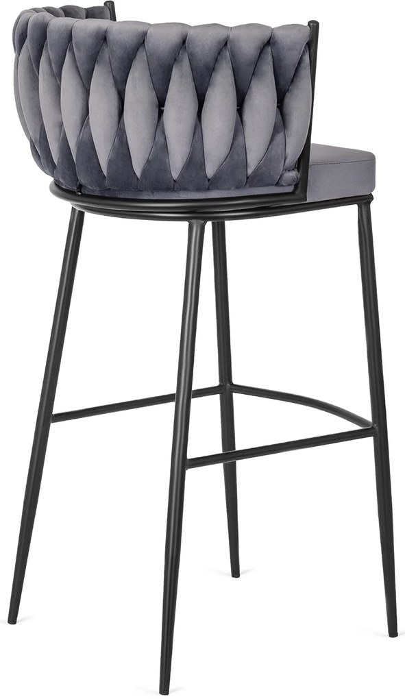 PROXIMA.store - Luxusná barová stolička FLORES FARBA: ružová, FARBA NÔH: zlatá