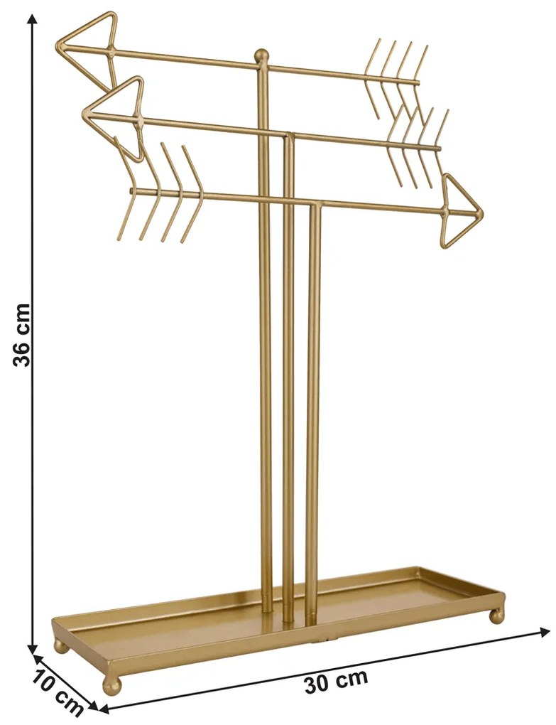 Stojan na šperky Koman - zlatá