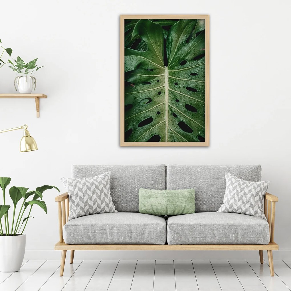 Gario Plagát List ikonickej monstery Farba rámu: Bez rámu, Rozmery: 20 x 30 cm