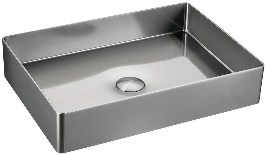 Sapho Sapho, AURUM nerezové umývadlo 50x3,2 cm, vrátane výpuste, nerez mat, AU403