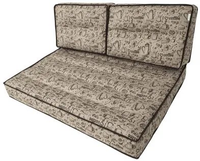 Vankúše na palety TOMEK 1+2 beige coffee