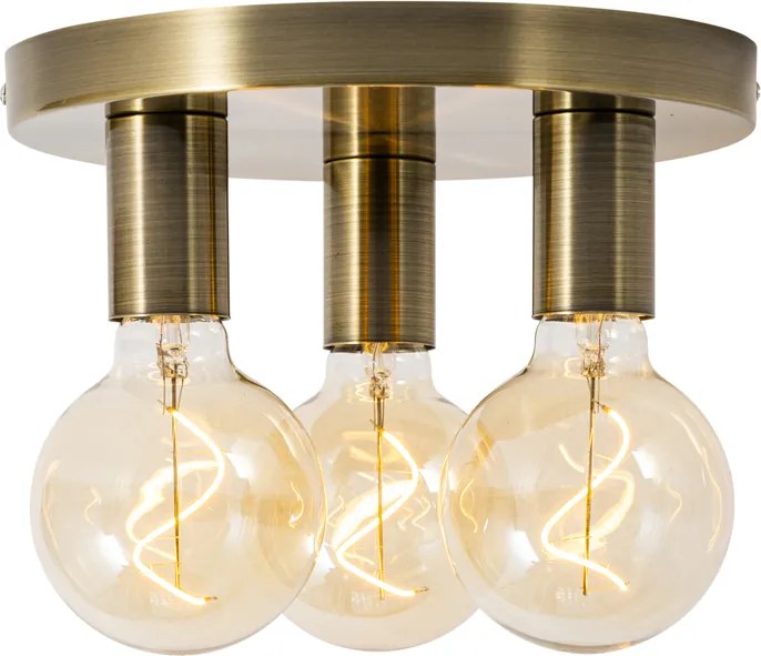 Inteligentné stropné svietidlo bronzové okrúhle vrátane 3 Wifi G95 - Facil