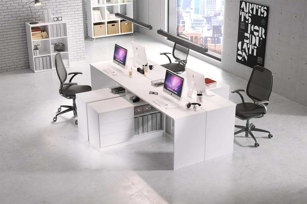 Písací stôl  MANILA biela