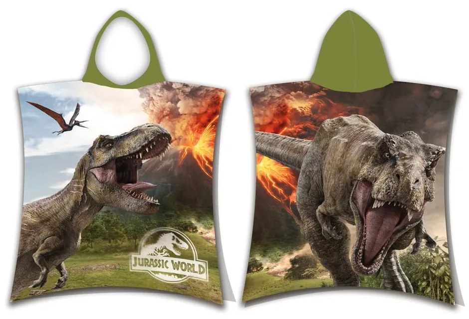 Bavlnené detské pončo veľkosť 3-8 rokov Jurassic World "Volcano" – Jerry Fabrics