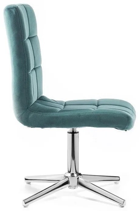 LuxuryForm DESIGN Stolička TOLEDO VELUR na striebornom kríži - zelená