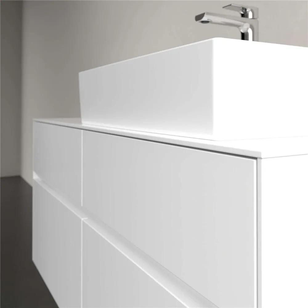 VILLEROY &amp; BOCH Collaro závesná skrinka pod umývadlo na dosku (umývadlo vpravo), 4 zásuvky, 1200 x 500 x 548 mm, Glossy White, C13000DH