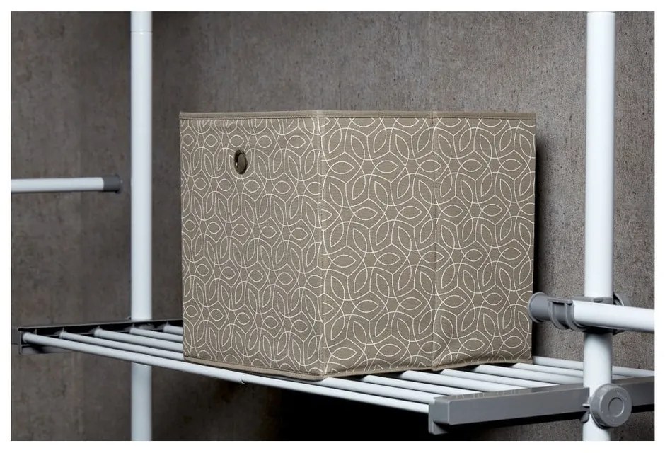Béžový úložný box Wenko Balance, 32 x 32 cm